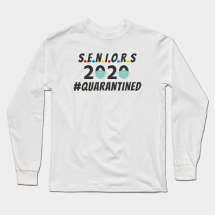 Seniors Class of 2020 Quarantined Face Masks Design Long Sleeve T-Shirt